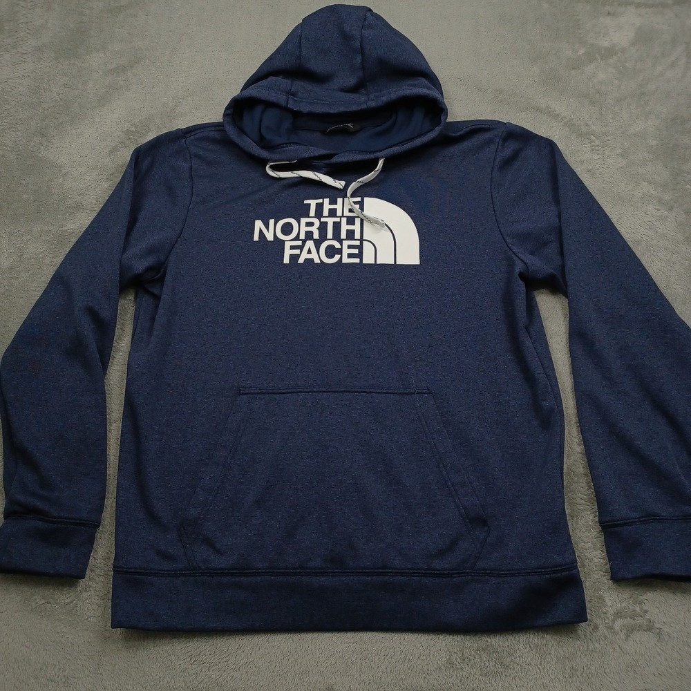 North Face Sweater Mens Large Blue Pullover Outdoor Logo Casual
